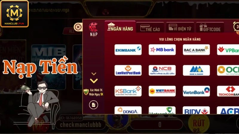 Hướng dẫn thực hiện nạp thưởng theo từng cách thức